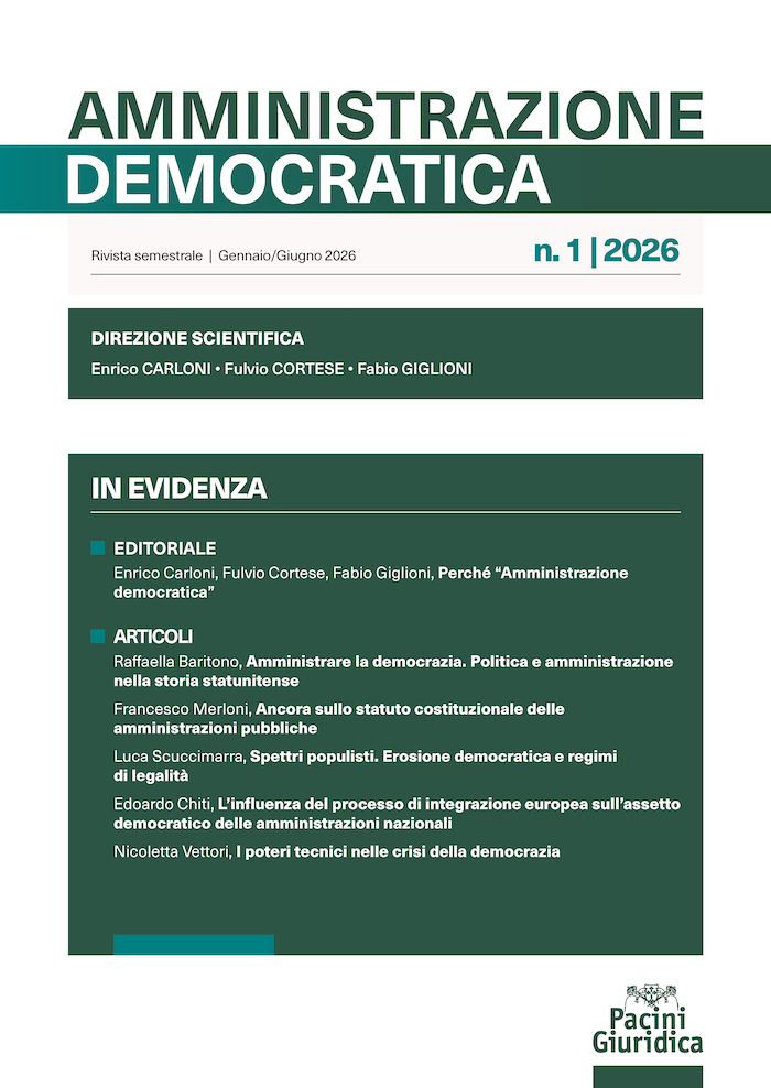 cover Rivista Amministrazione Democratica